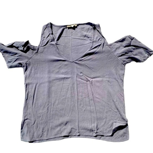 LA Hearts ❤️ Cold shoulder short sleeve‎ tee Gray Size L